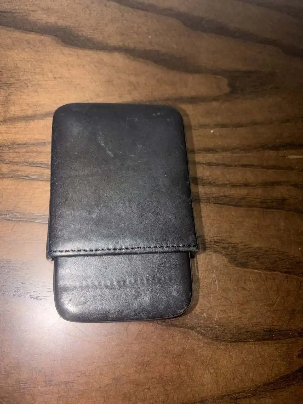 Coach Black 90s Leather Slide Business Card Holder